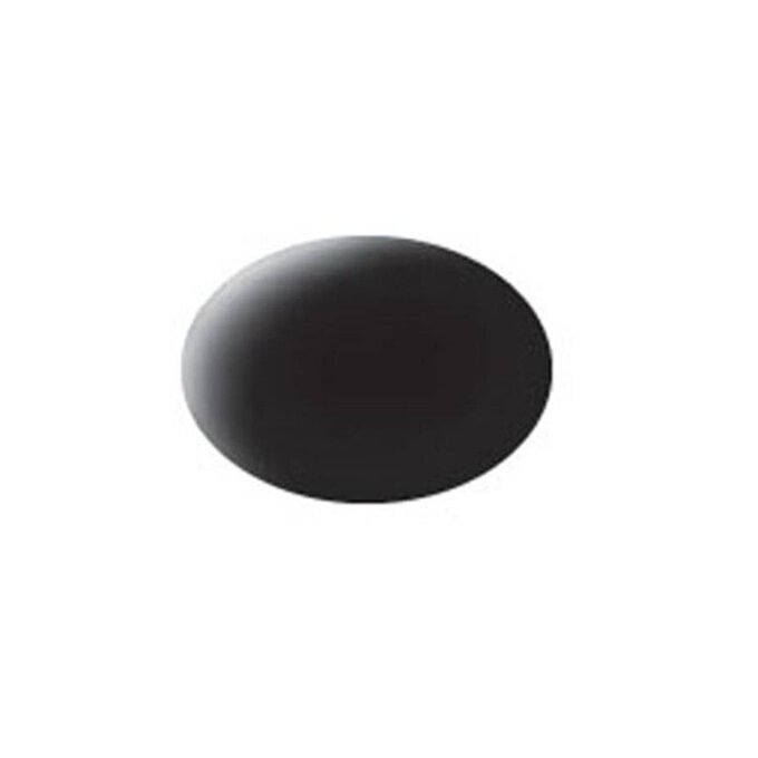 Revell Black Matt Aqua Colour Acrylic Paint 18ml (108) image number 1
