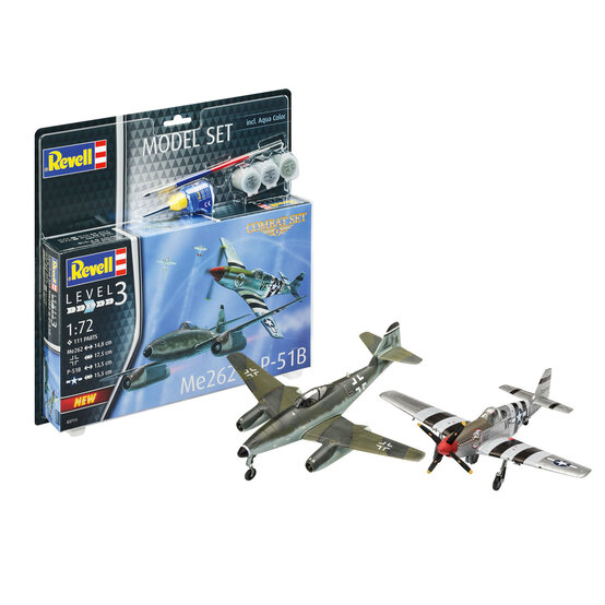 Revell Me262 and P-51B Model Set 1:72 image number 2