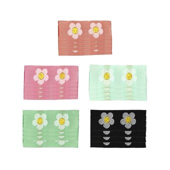 Flower Woven Labels 20 Pack