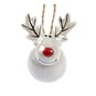 Hanging Glazed Ceramic Reindeer Decoration 6.5cm  image number 3