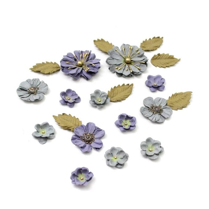 Tuscan Grey Paper Flowers 20 Pack image number 1