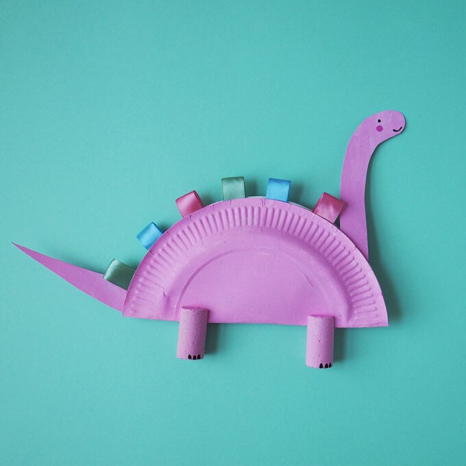 How to Make a Paper Plate Dinosaur image number 1