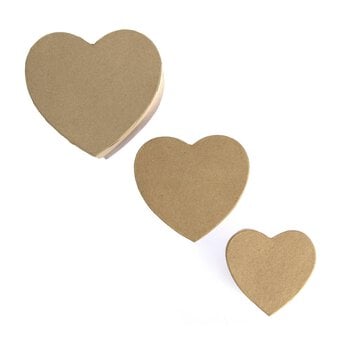 Mache Heart Nesting Boxes 3 Pack
