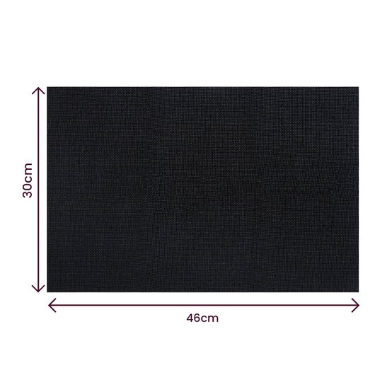 Black 14 Count Aida Fabric 30cm x 46cm image number 4