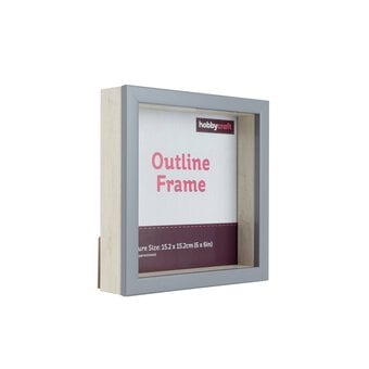 Grey Outline Frame 15cm x 15cm