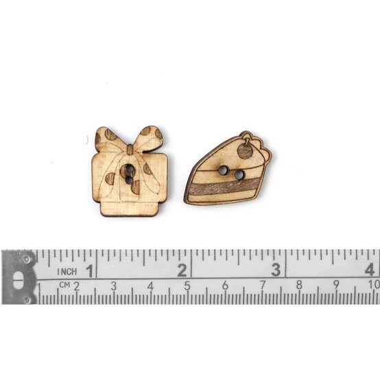 Trimits Wooden Birthday Buttons 5 Pieces image number 3