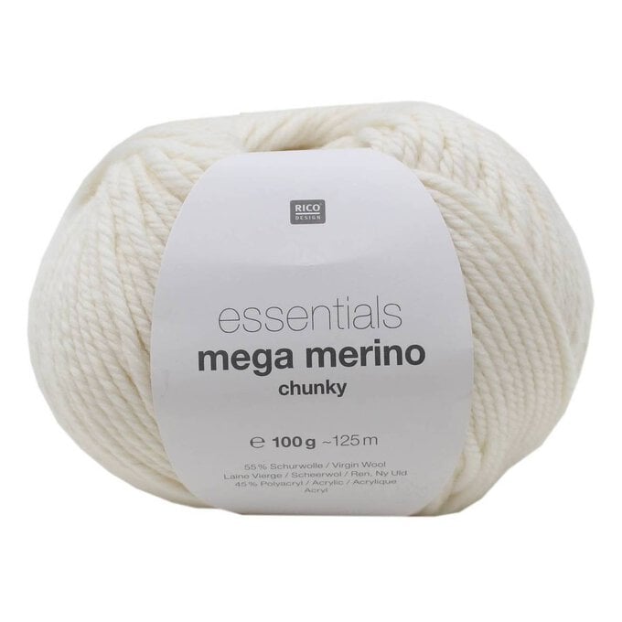 Rico Cream Essentials Mega Merino Chunky Yarn 100g image number 1