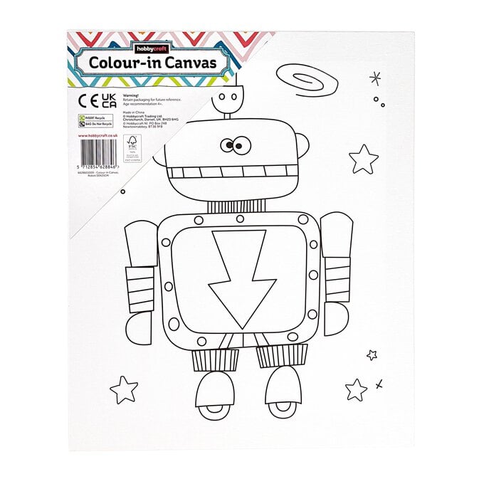 Robot Colour-in Canvas image number 1