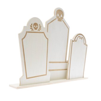 Wooden Tombstones Decoration 31.5cm
