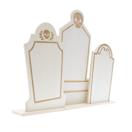 Wooden Tombstones Decoration 31.5cm image number 1