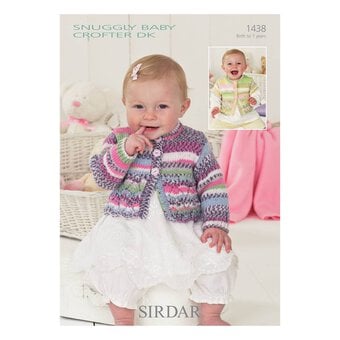 Sirdar Snuggly Baby Crofter DK Cardigans Digital Pattern 1438