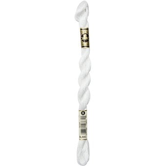 DMC White Pearl Cotton Thread Size 5 25m (Blanc) image number 3
