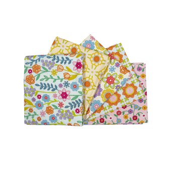 Crafty Flowers Cotton Fat Quarters 5 Pack