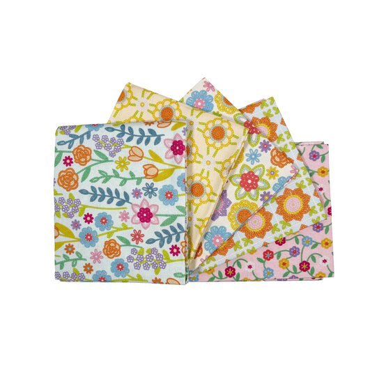 Crafty Flowers Cotton Fat Quarters 5 Pack image number 1