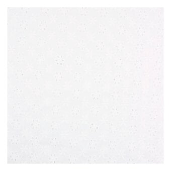 White Broderie Anglaise Fabric by the Metre