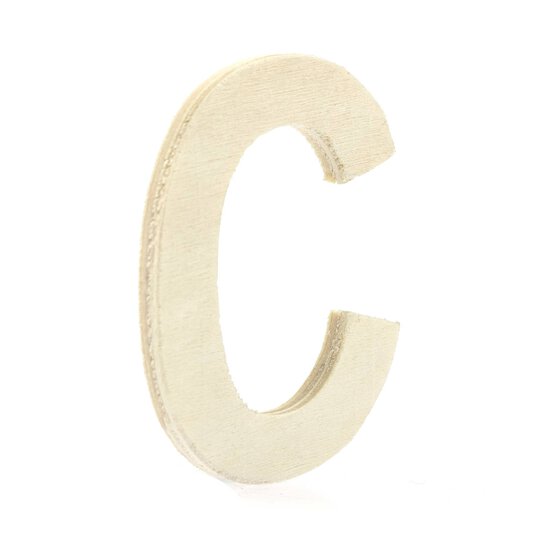 Small Wooden Letter C 6.5cm image number 1