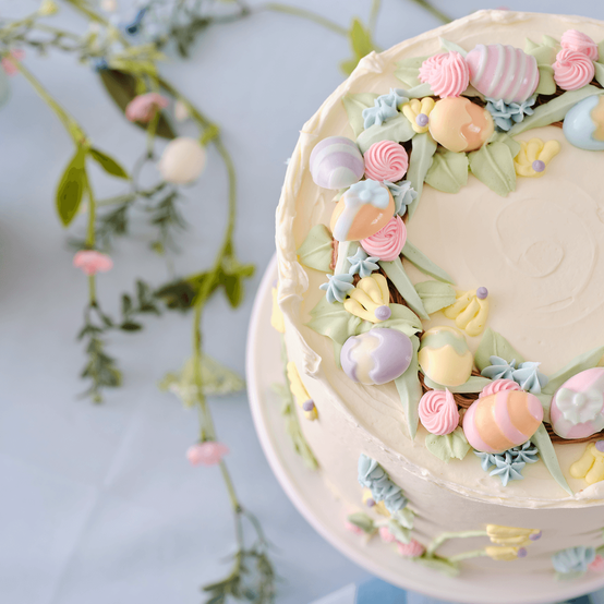 How to Make an Easter Floral Wreath Cake image number 1