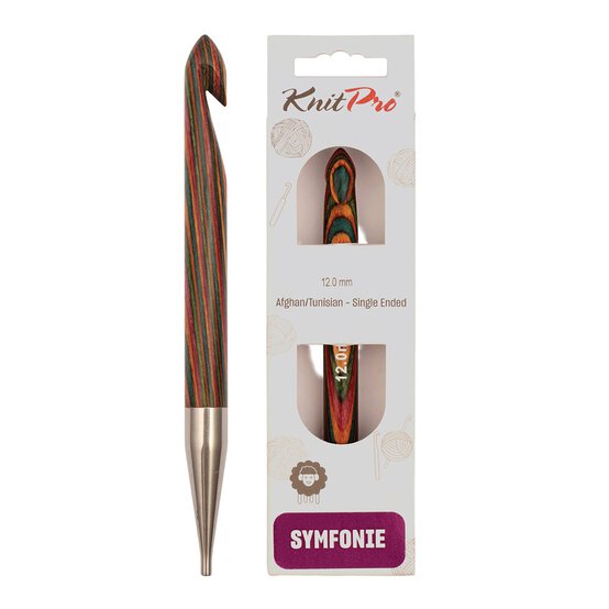 KnitPro Symfonie Crochet Hook 12mm x 15cm image number 1