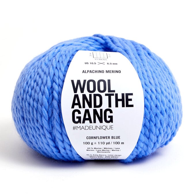 Wool and the Gang Cornflower Blue Alpachino Merino 100g image number 1