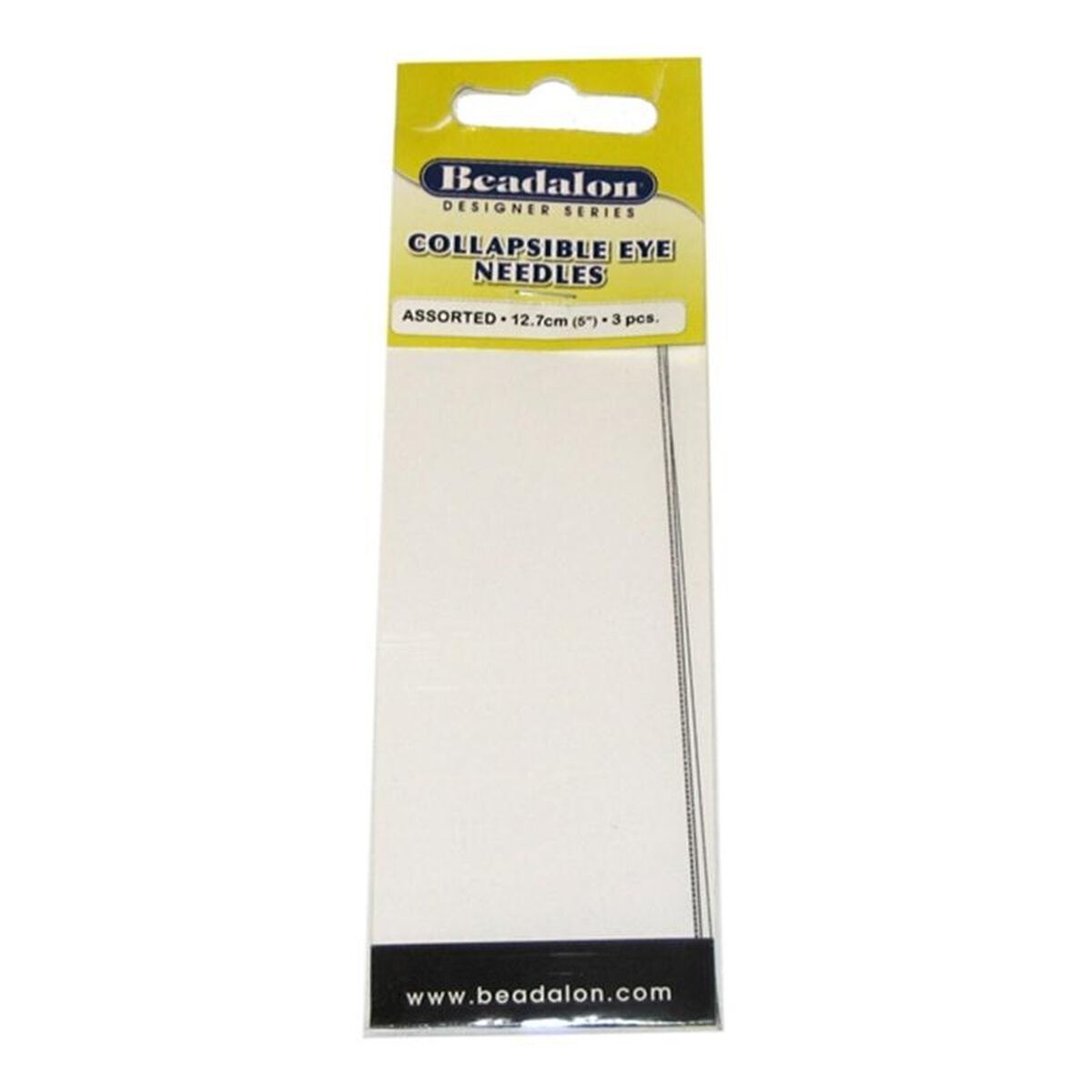 Beadalon Collapsible Eye Beading Needles 12.7cm 3 Pack Hobbycraft