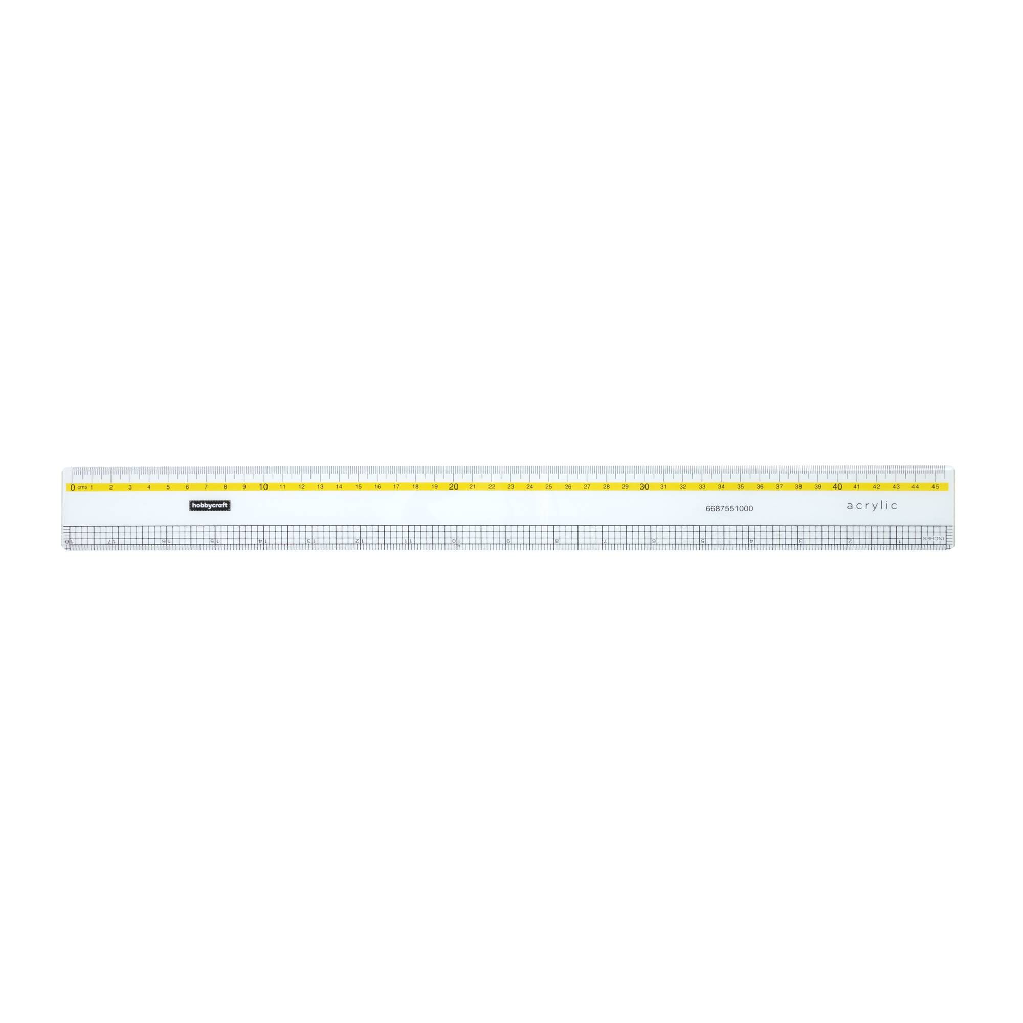 Clear Acrylic Ruler 45cm | Hobbycraft