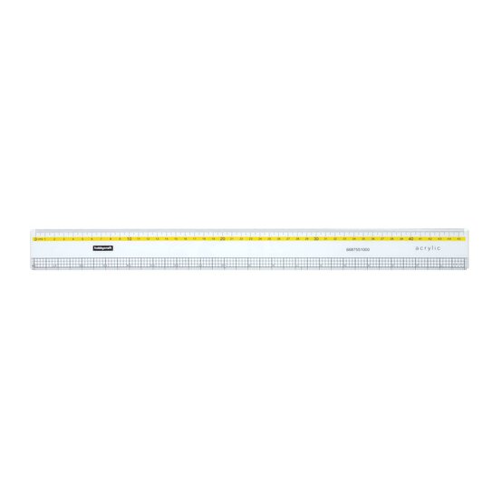 Clear Acrylic Ruler 45cm