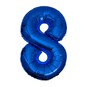 Extra Large Blue Foil Number 8 Balloon image number 1