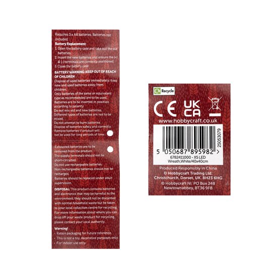 White LED Wreath 40cm image number 6