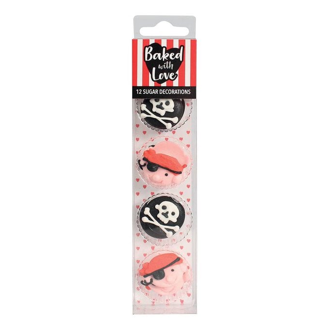 Baked With Love Pirate Sugar Toppers 12 Pack