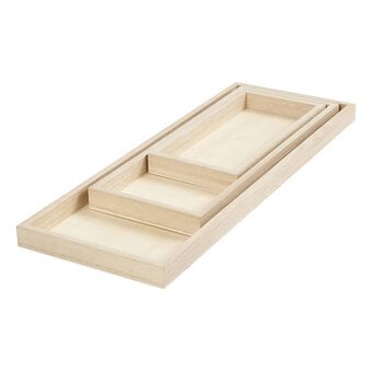 Wooden Trays 3 Pack