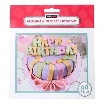 Alphabet and Number Icing Cutter Set 40 Pieces