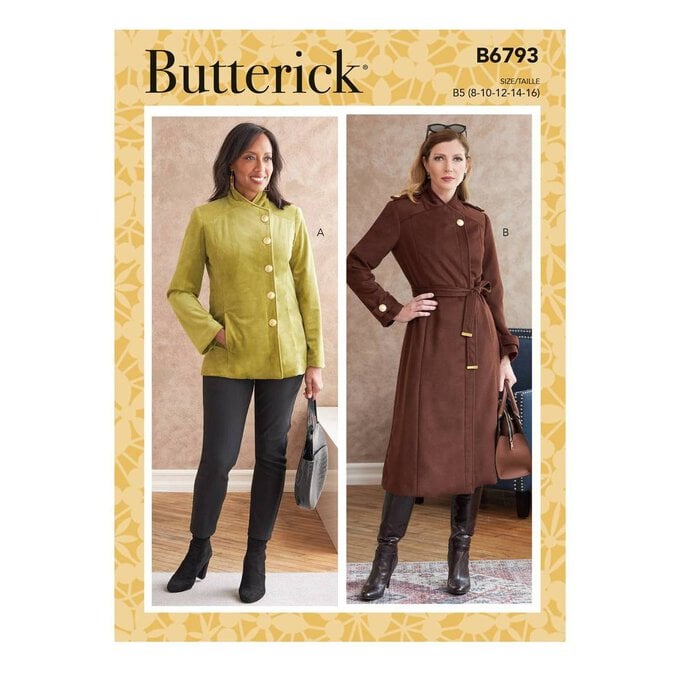 Butterick Jacket and Coat Sewing Pattern B6793 (8-16) image number 1