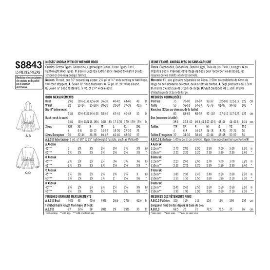 Simplicity Women's Jackets Sewing Pattern S8843 (AA XXS-M) image number 2