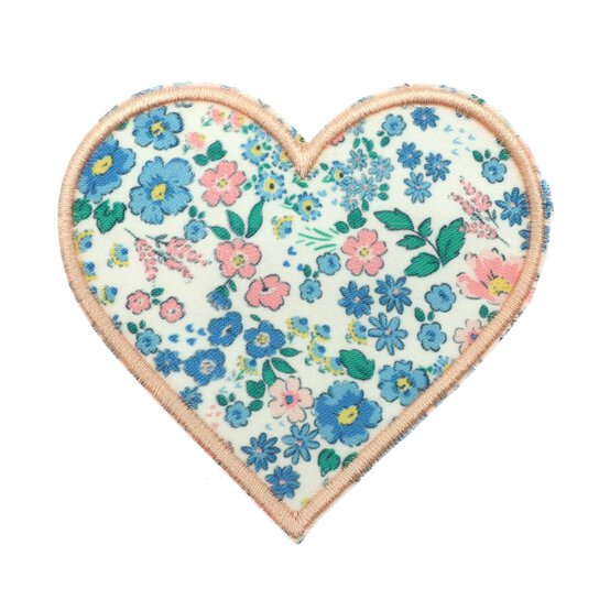 Pink Heart Print Iron-On Motif  image number 1