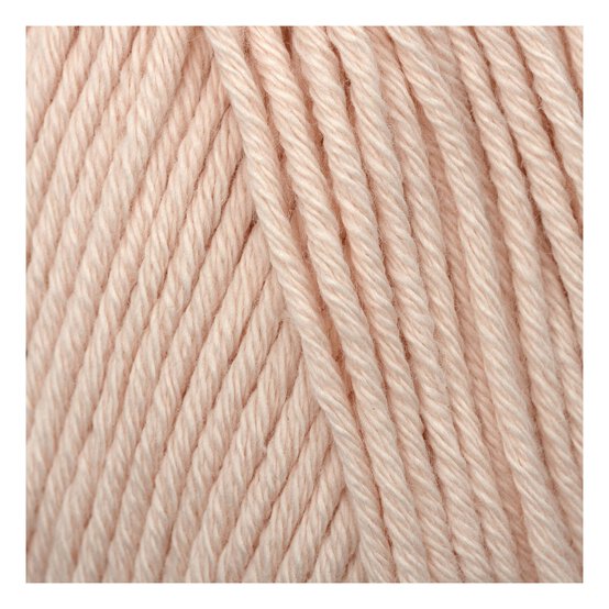 Knitcraft Pale Peach Cotton Blend Plain DK Yarn 100g