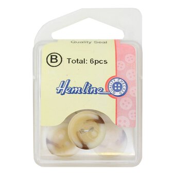 Hemline Assorted Basic Knitwear Button 6 Pack