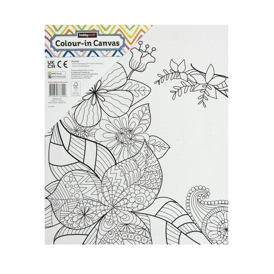 Wildflowers Colour-in Canvas image number 4