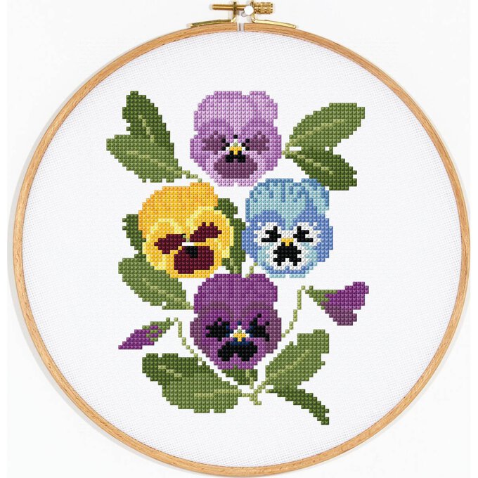 Pansy PDF Hand Embroidery Pattern