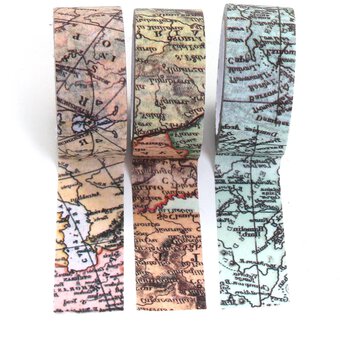 Maps Washi Tape 3m 3 Pack image number 2
