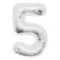 Extra Large Silver Foil 5 Balloon image number 1