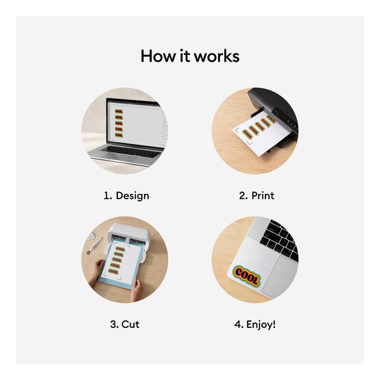 Cricut White Printable Vinyl A4 12 Pack image number 3