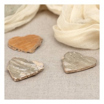 Create & Celebrate Bark Wooden Hearts 72 Pack