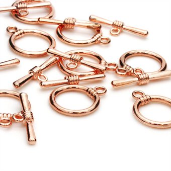Beads Unlimited Rose Gold Plated Toggle Clasp 13mm 3 Pack