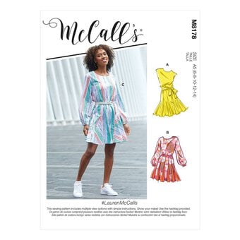 McCall’s Lauren Dress Sewing Pattern M8178 (16-24)