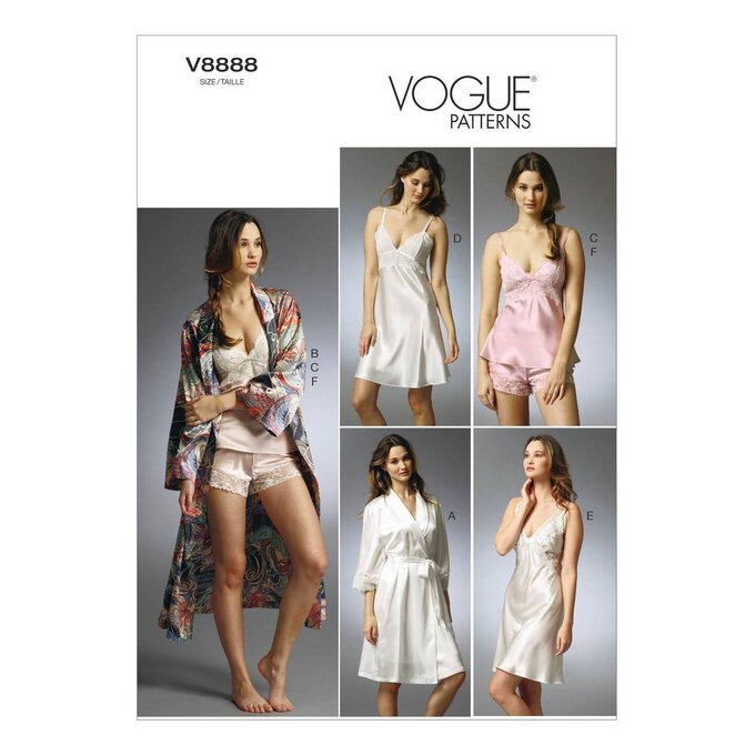 Vogue Sleepwear and Robe Sewing Pattern V8888 (14-20) image number 1