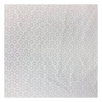 White Burnout Small Daisy Fabric by the Metre