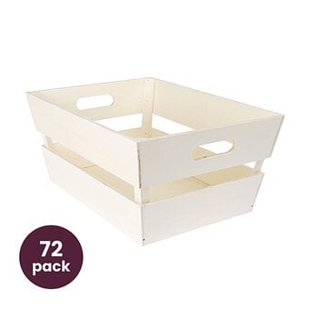 Natural Stackable Wooden Crate 72 Pack Bundle