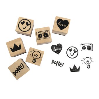 Icon Wooden Stamps 6 Pack