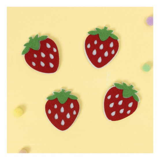 Felt Strawberries 4 Pack image number 1