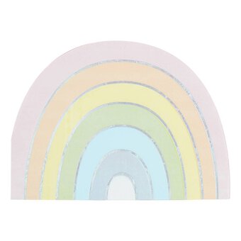 Ginger Ray Pastel Party Rainbow Napkins 16 Pack